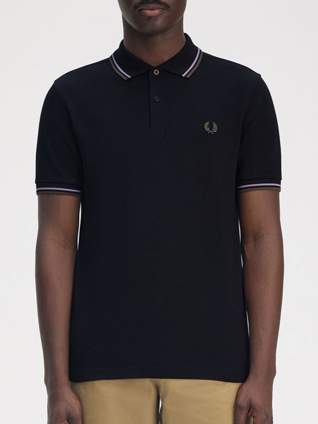 

Fred Perry Men Polo Collar Applique T-shirt, Na