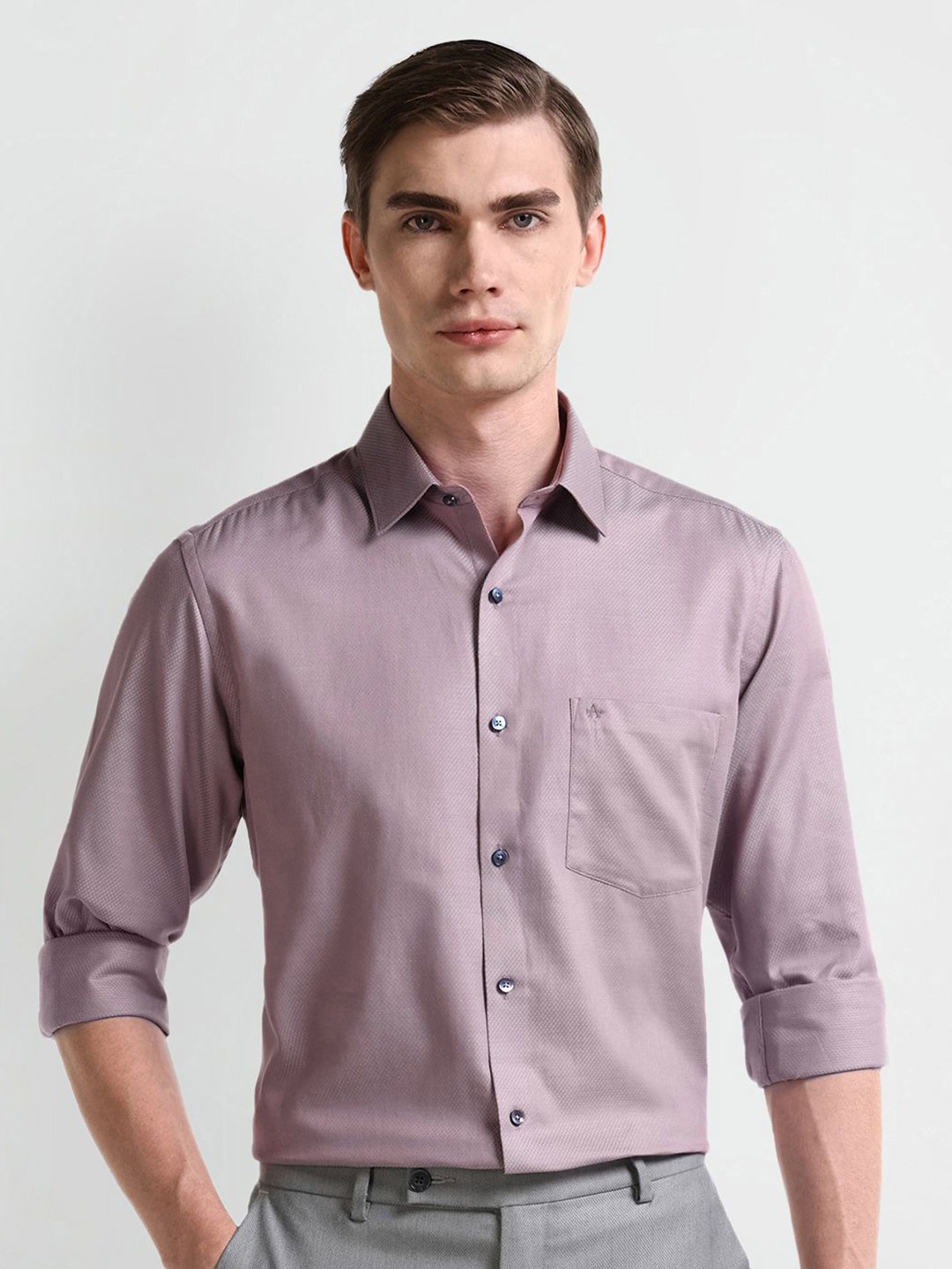

Arrow Men Classic Opaque Formal Shirt, Pink