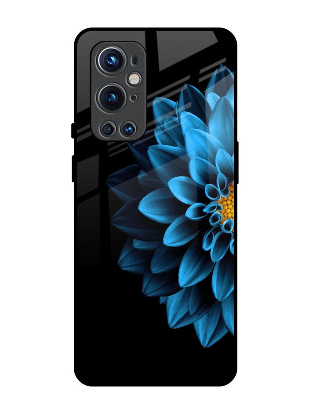

QRIOH Floral Printed OnePlus 9 pro Back Case Mobile Accessories, Black