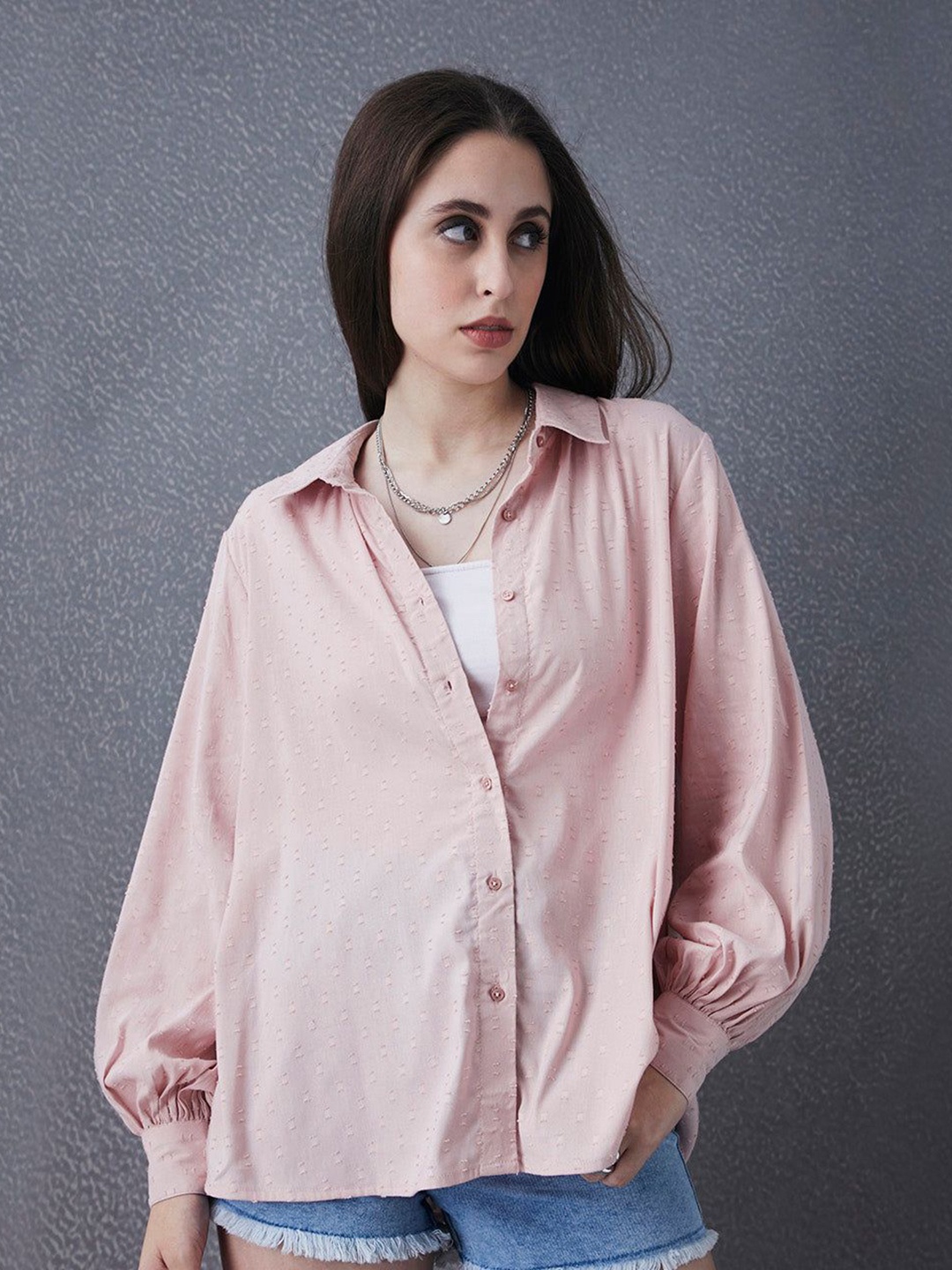

VOLTEDGE Women Classic Opaque Casual Shirt, Pink