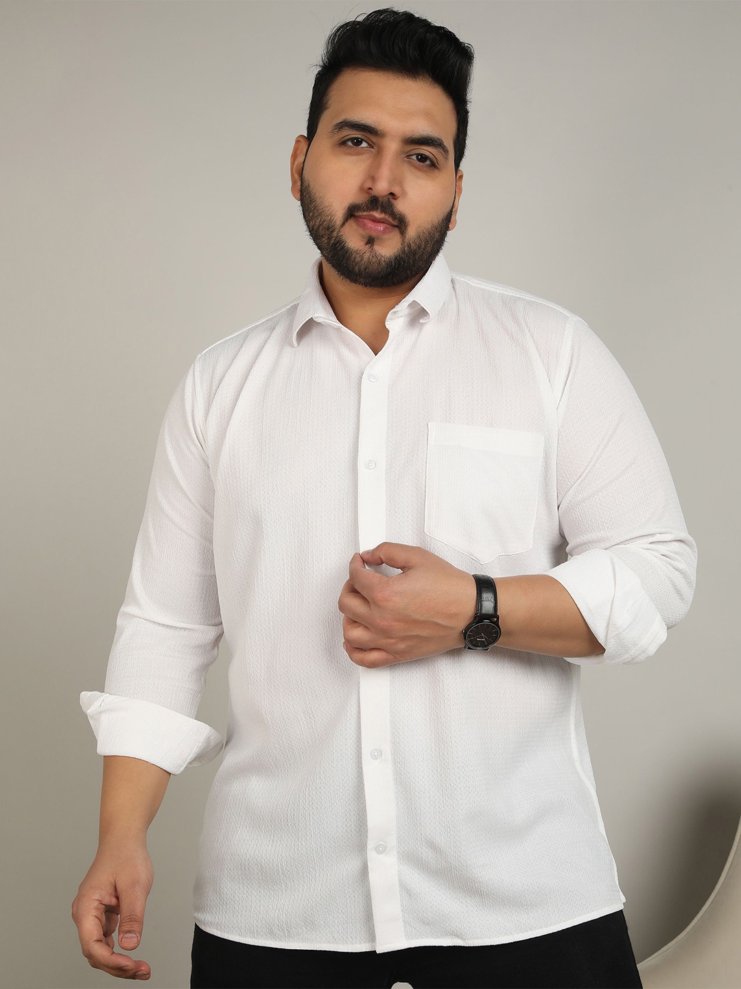 

METRONAUT PLUS Men Classic Opaque Casual Shirt, White