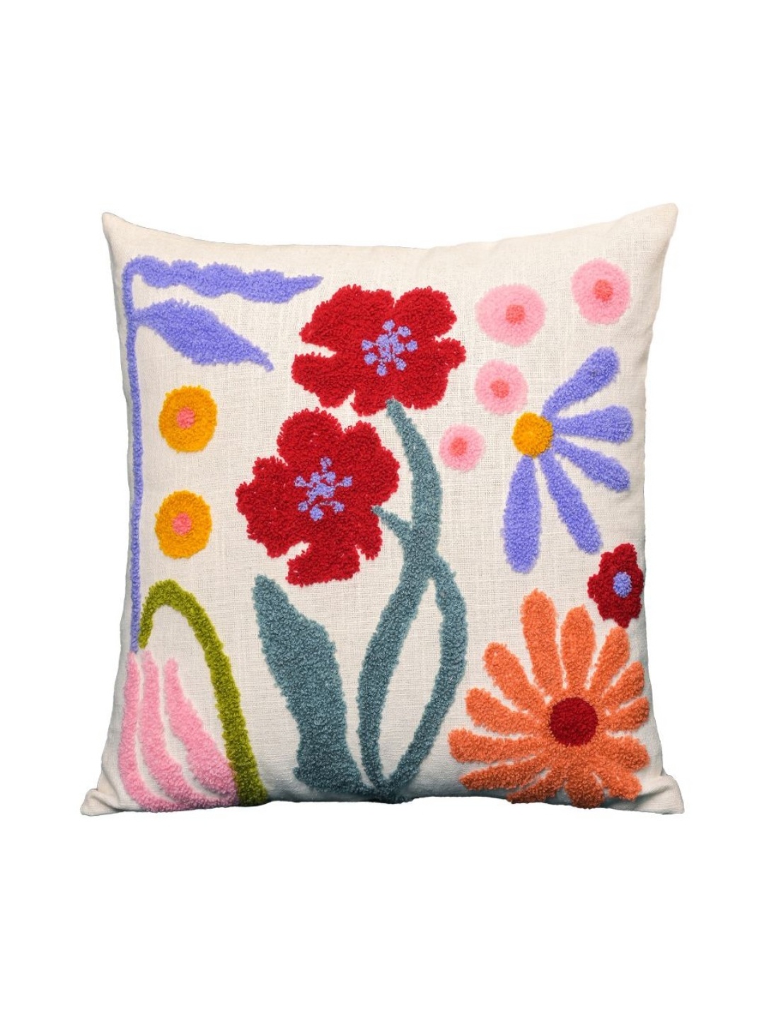 

ABSTRACT INDIA Red & Purple Embroidered Square Cushion Covers