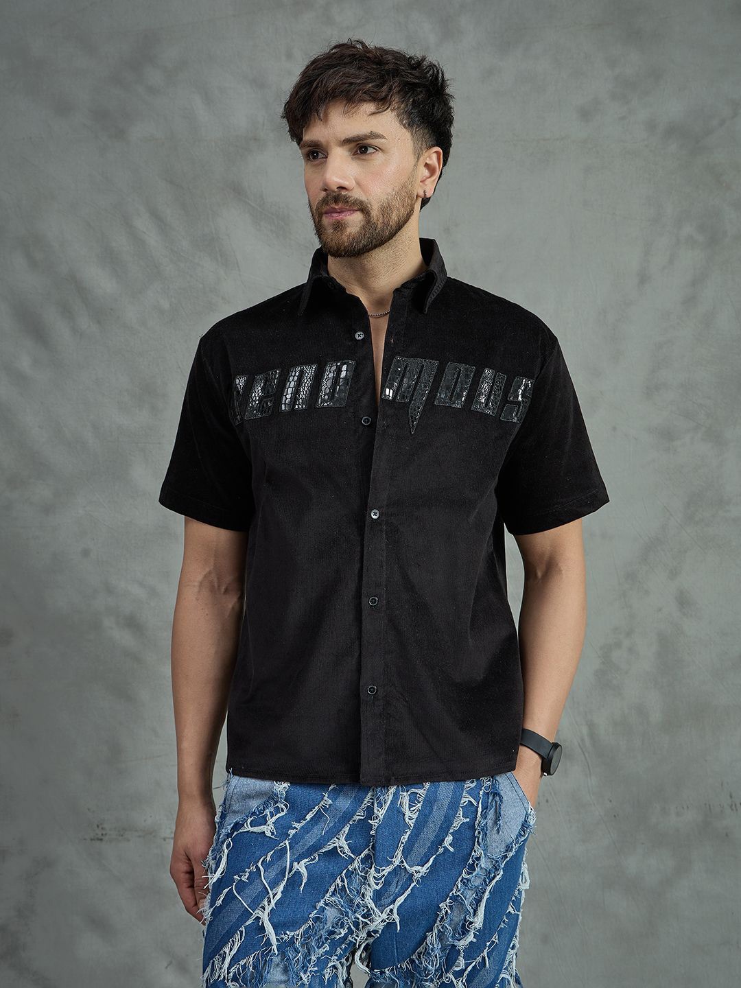 

FUGAZEE Men Opaque Casual Shirt, Black