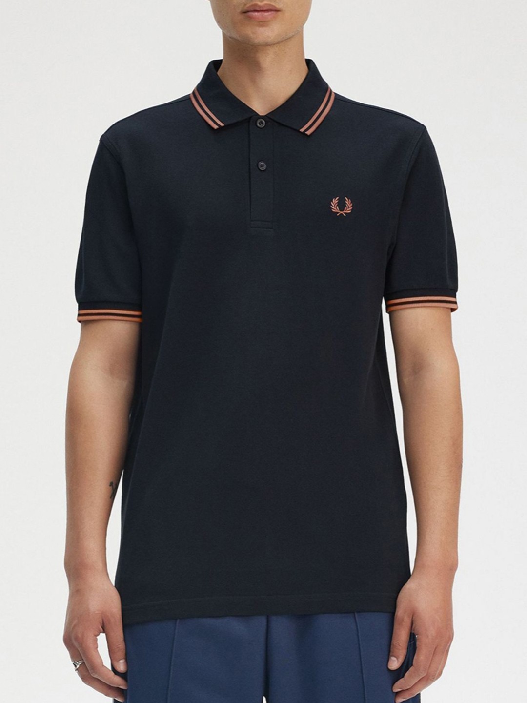 

Fred Perry Men Polo Collar Applique T-shirt, Na