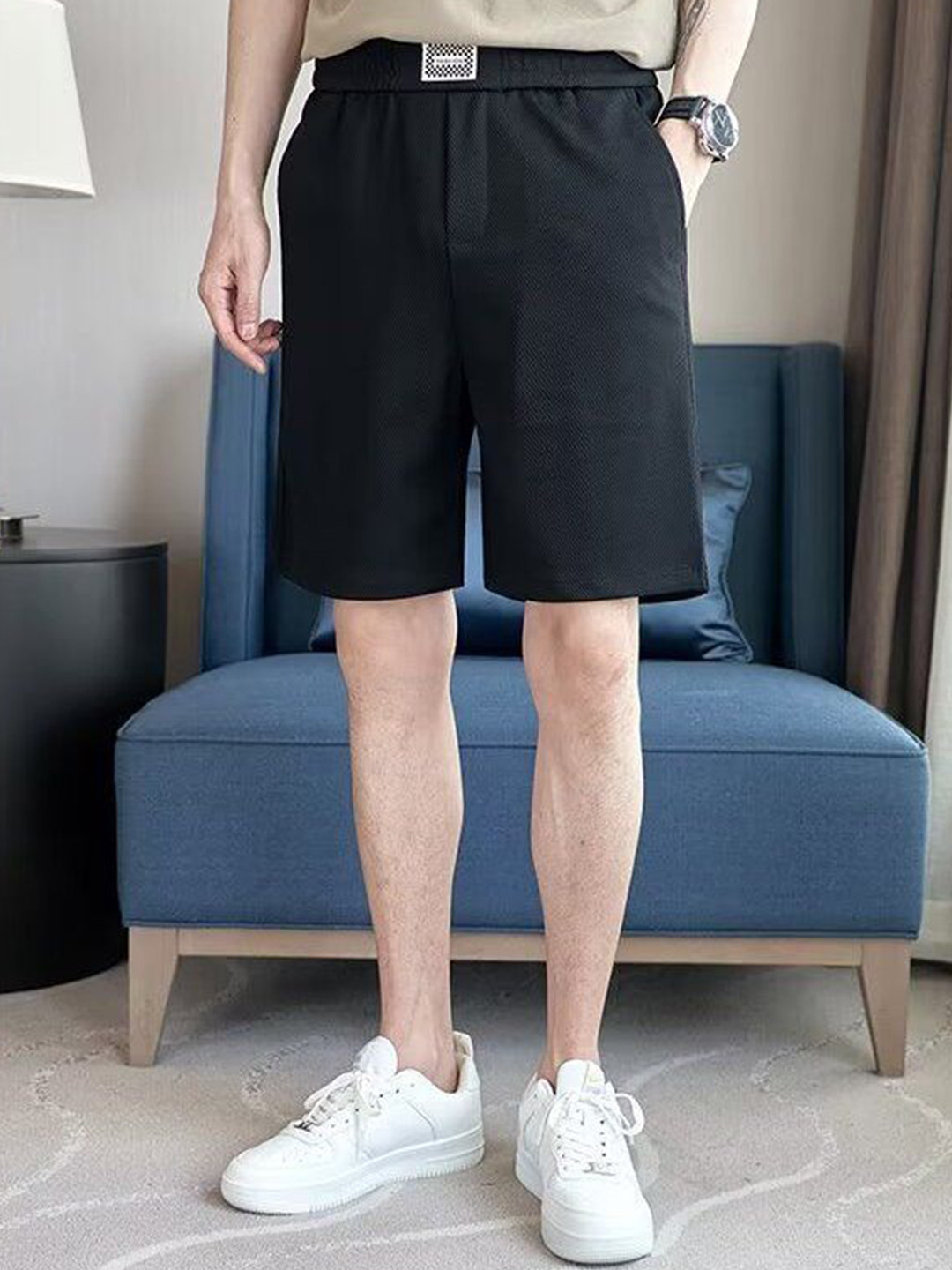 

StyleCast Men Loose Fit Shorts, Black