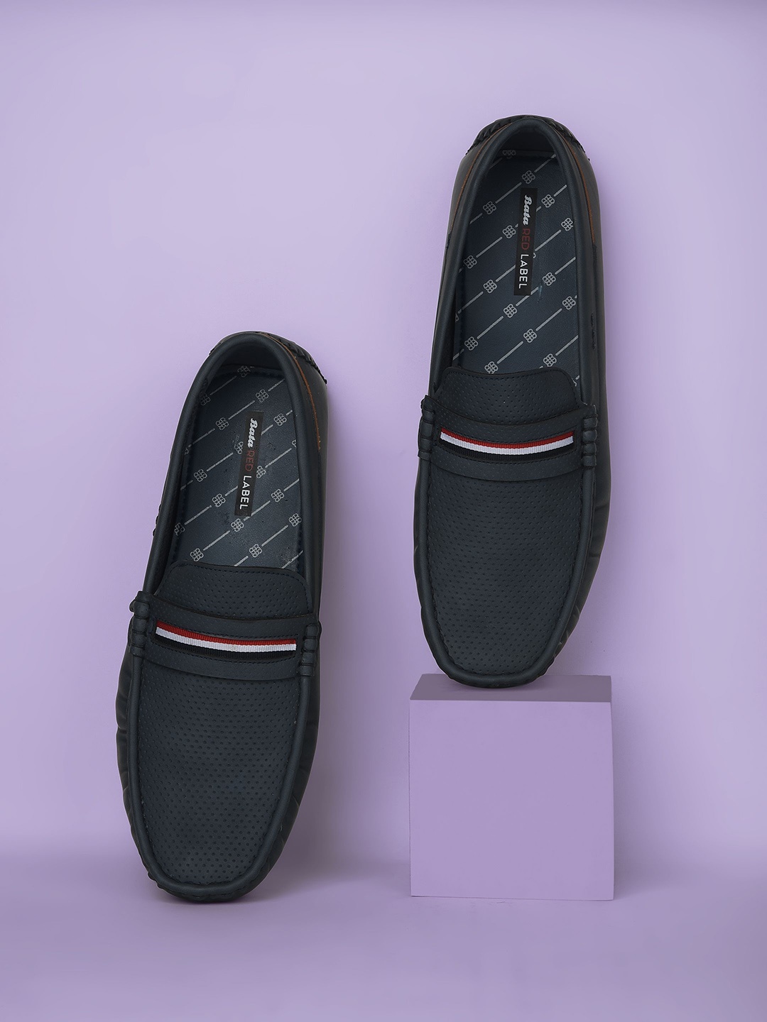

Bata Men PU Loafers, Navy blue