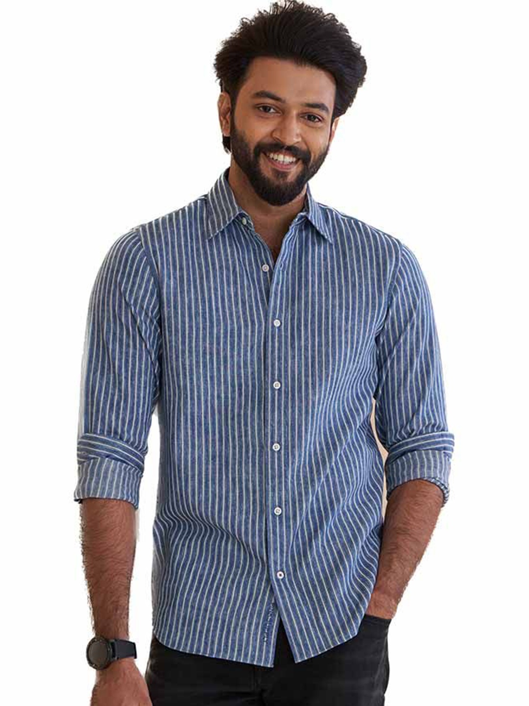 

PINK SUPPLY Men Classic Opaque Striped Formal Shirt, Na
