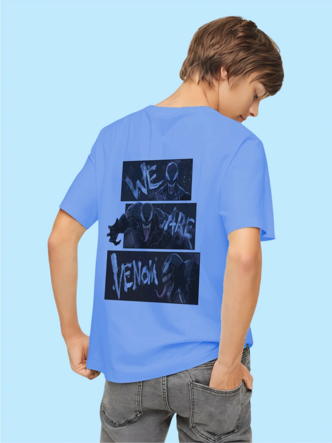 

Uniplanet store Boys Typography Printed Pockets T-shirt, Blue