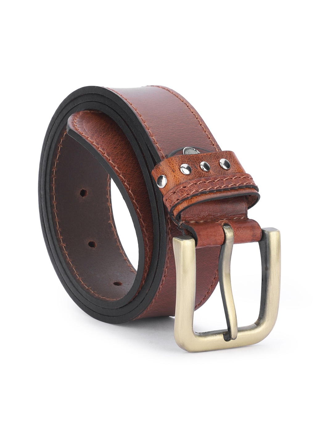 

WROGN Men Leather Belt, Brown