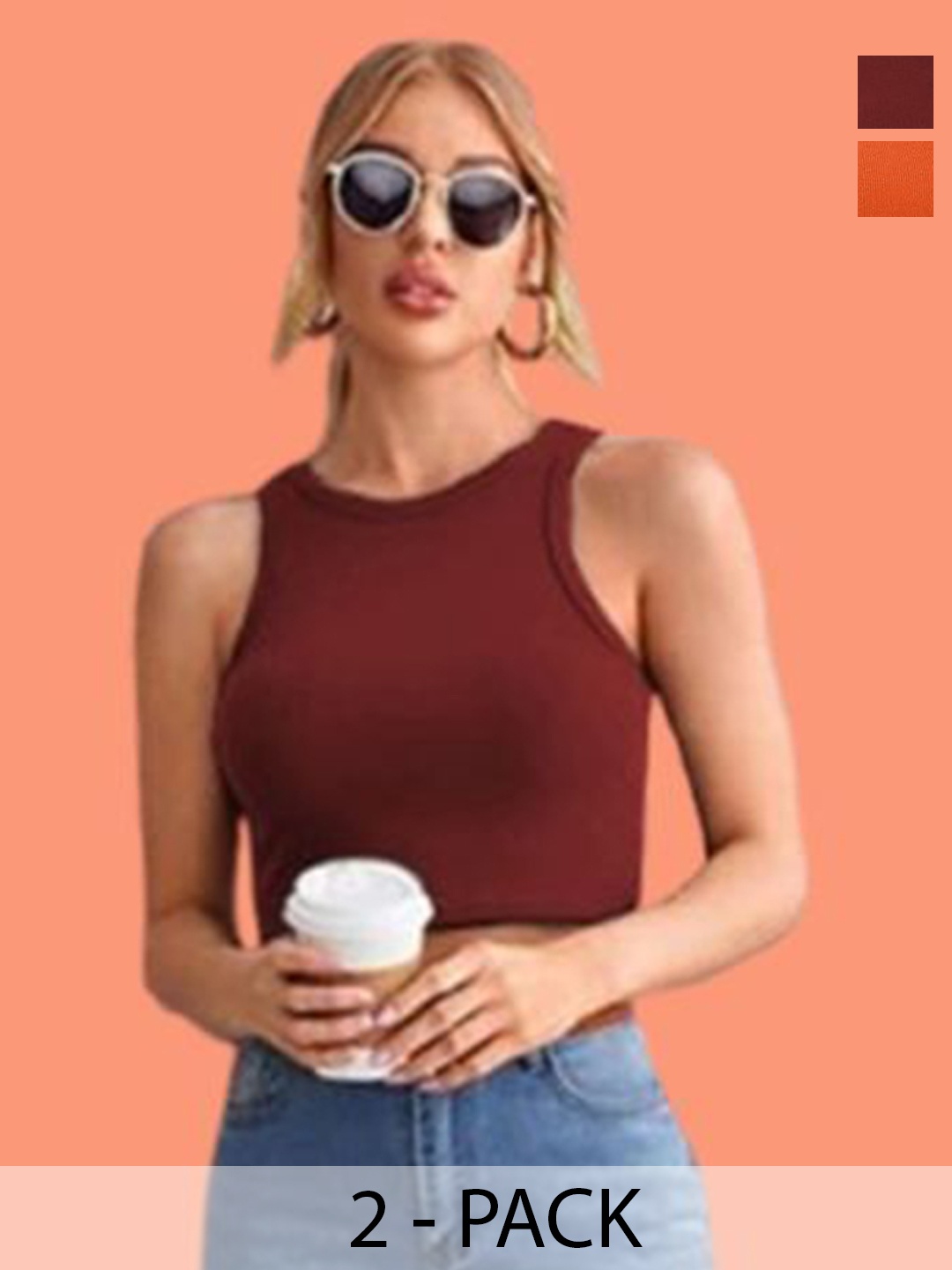 

Mast & Harbour Cotton Crop Top, Multi