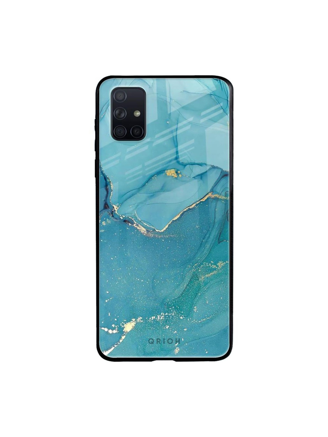 

QRIOH Abstract Printed Samsung Galaxy A71 Back Case Mobile Accessories, Blue