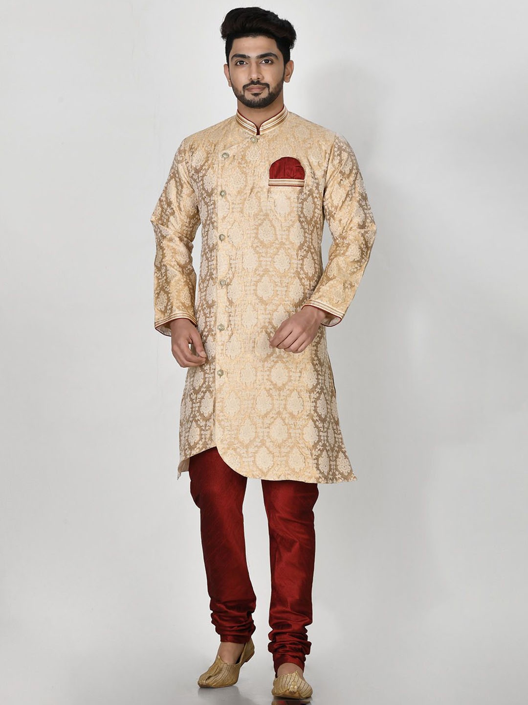

RANAK Men Regular Kurta with Pyjamas, Gold