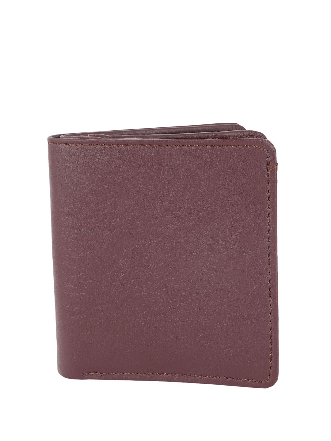 

CLARABAE Men PU Two Fold Wallet, Brown