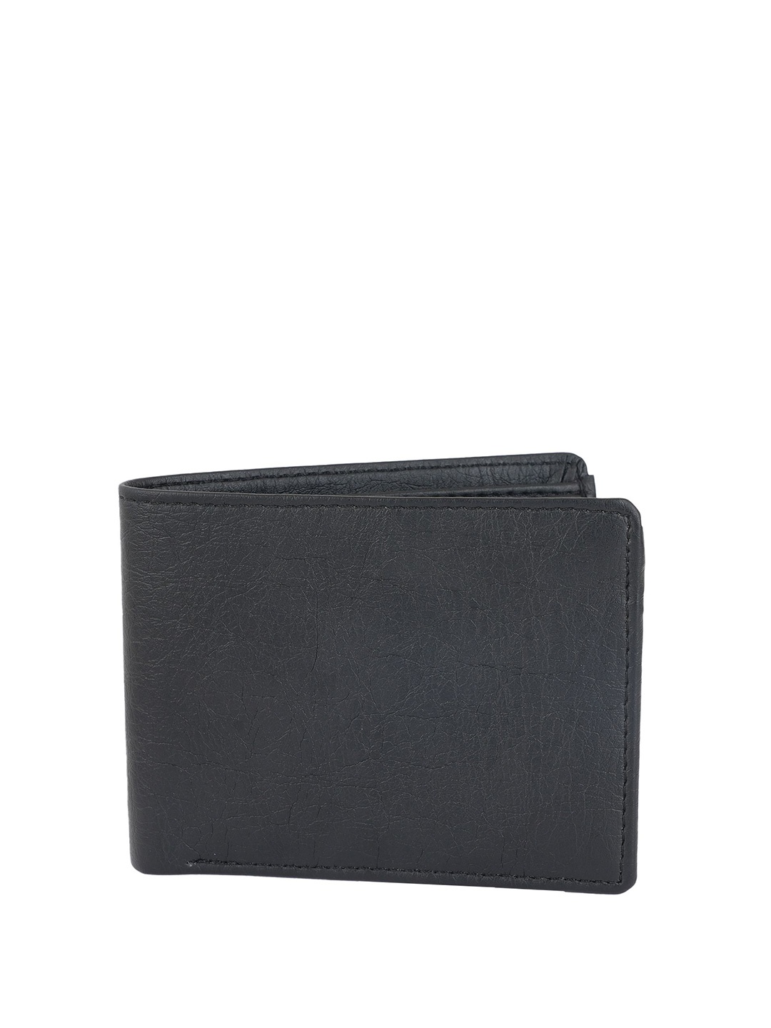 

CLARABAE Men PU Two Fold Wallet, Black