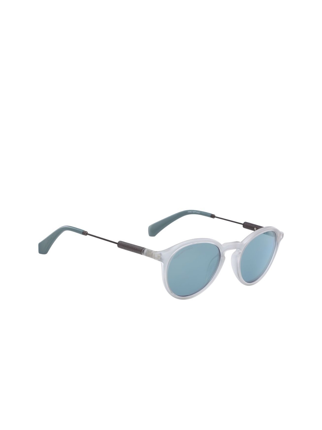 

Calvin Klein Jeans Unisex Round Sunglasses with UV Protected Lens, Metallic