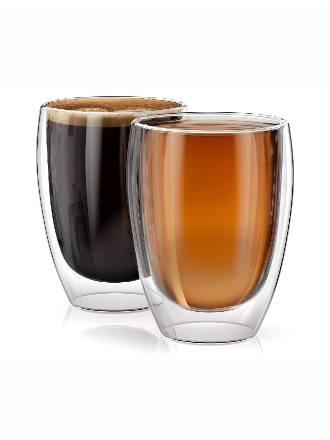 

Baskety Transparent 2 Pieces Glossy Glass Coffee Mugs 350ml