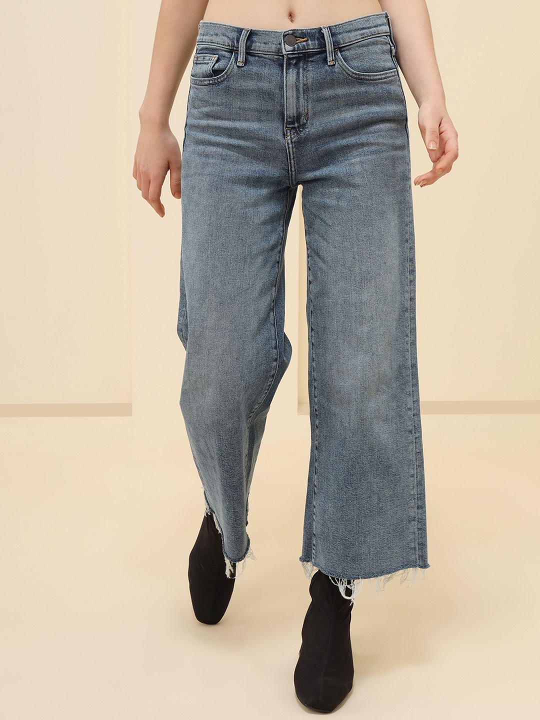 

XABIRI Women Wide Leg Jeans, Blue