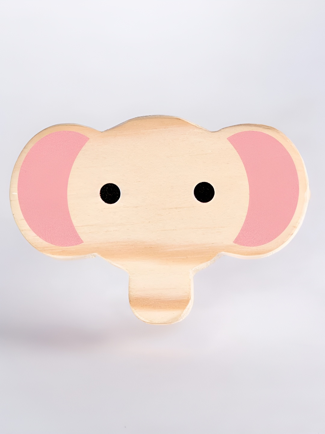 

Pinch of Pretty Pink and Beige Elephant Face Printed Wooden Knob