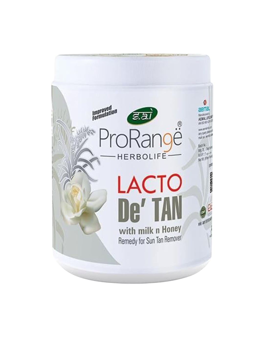 

SAI PRORANGE Lacto De Tan Remover Cream With Milk & Honey - 800 ml, White