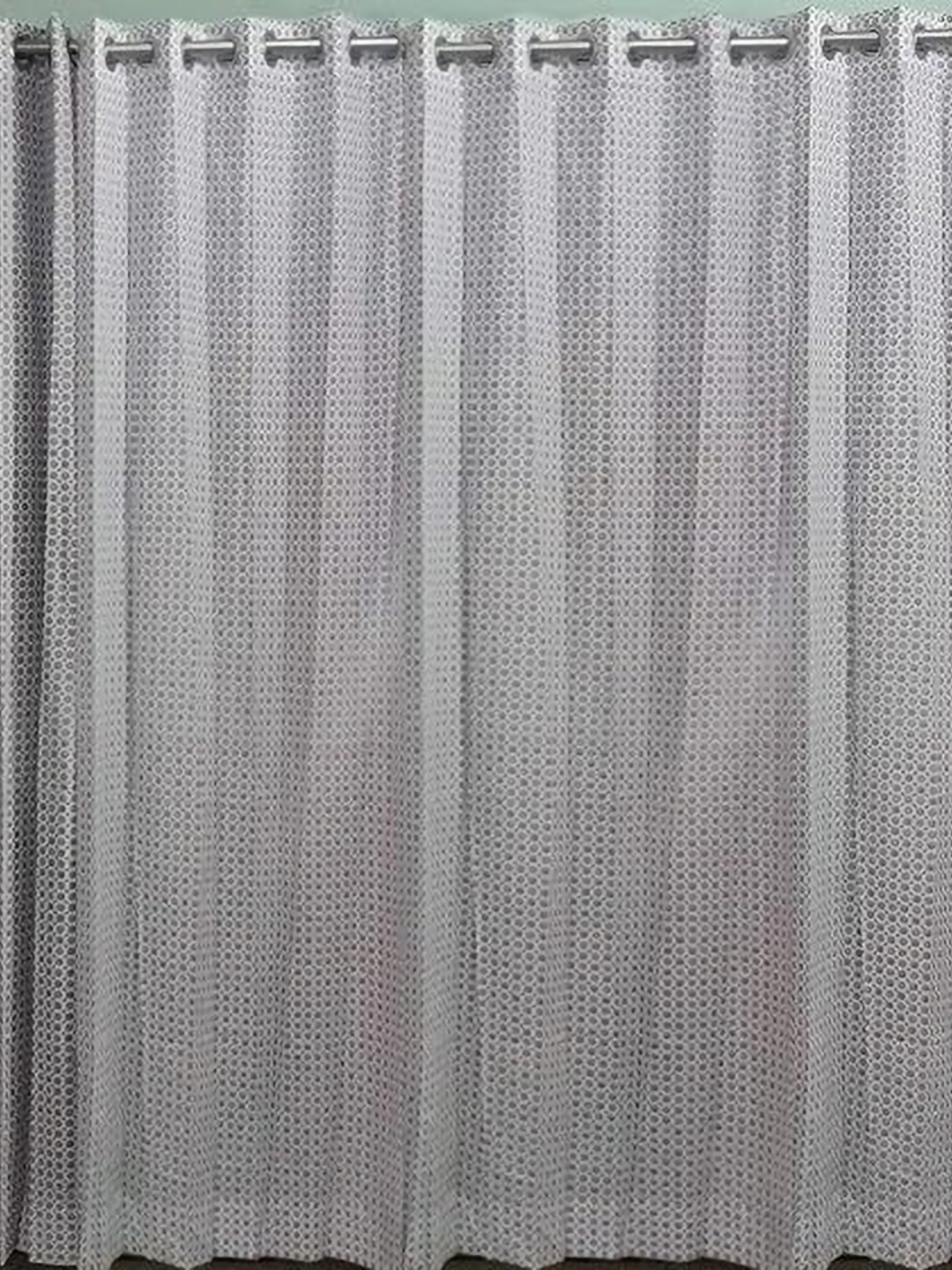 

Trance Home Linen White & Pink 4 Pieces Floral Printed Cotton Door Curtains