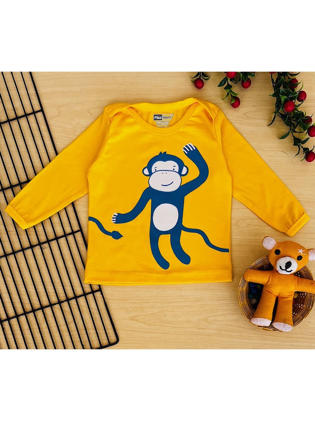 

Kidloo Kids Printed T-shirt, Yellow