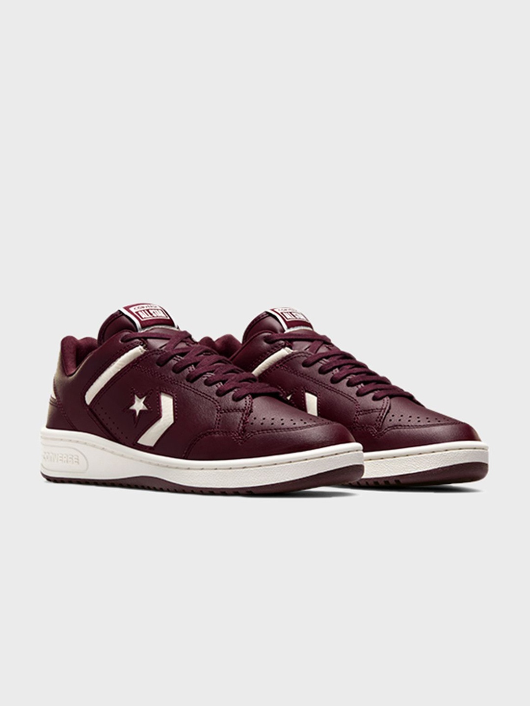 

Converse Unisex Leather Sneakers, Maroon