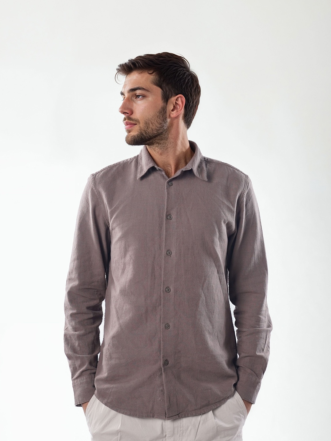 

Celio Men Classic Opaque Casual Shirt, Brown