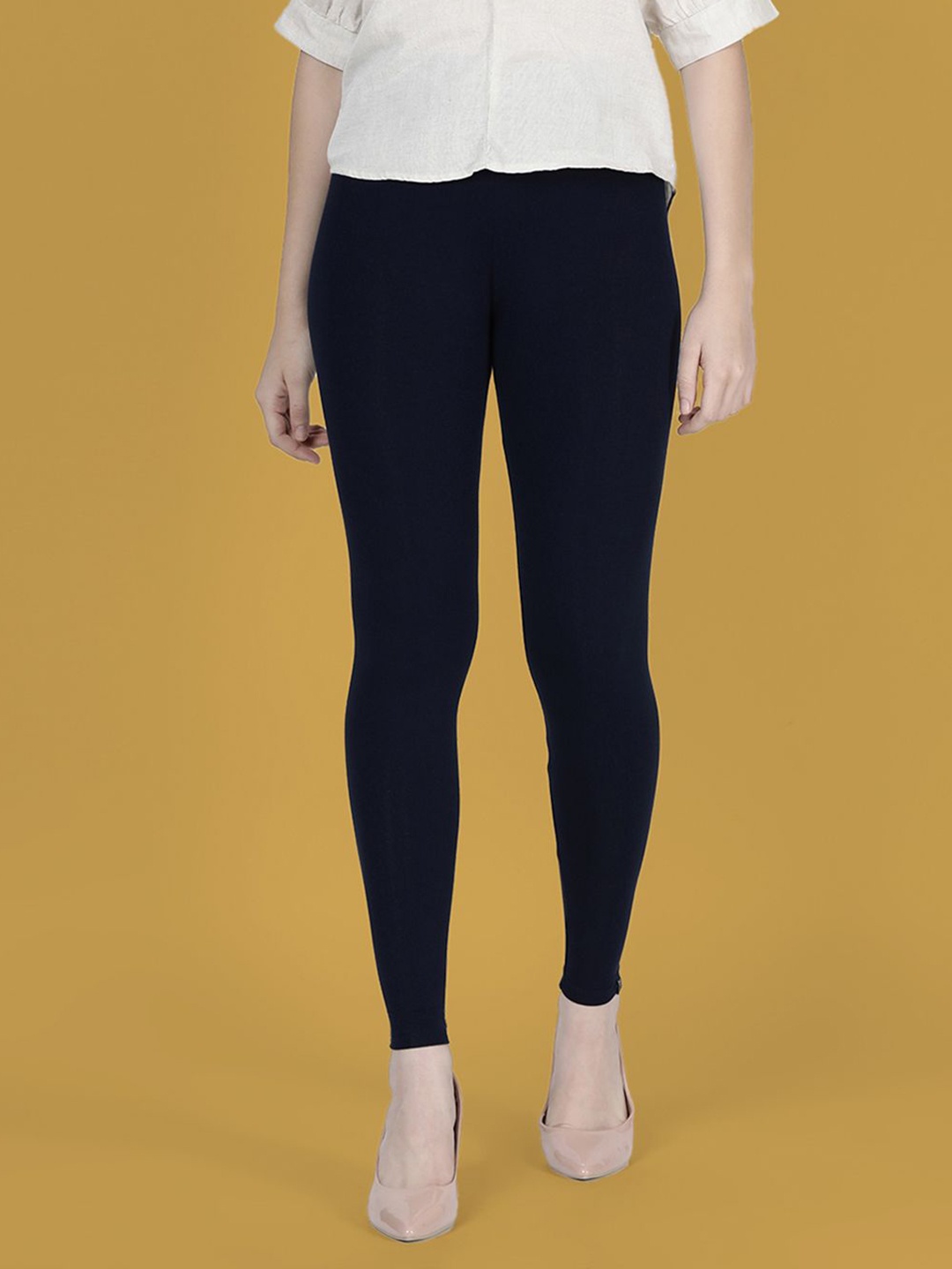 

TWIN BIRDS Women Ankle Length Leggings, Navy blue