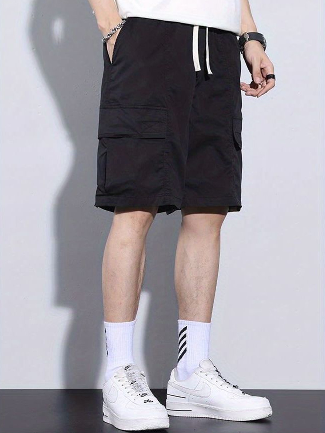 

StyleCast Men Cargo Shorts, Black