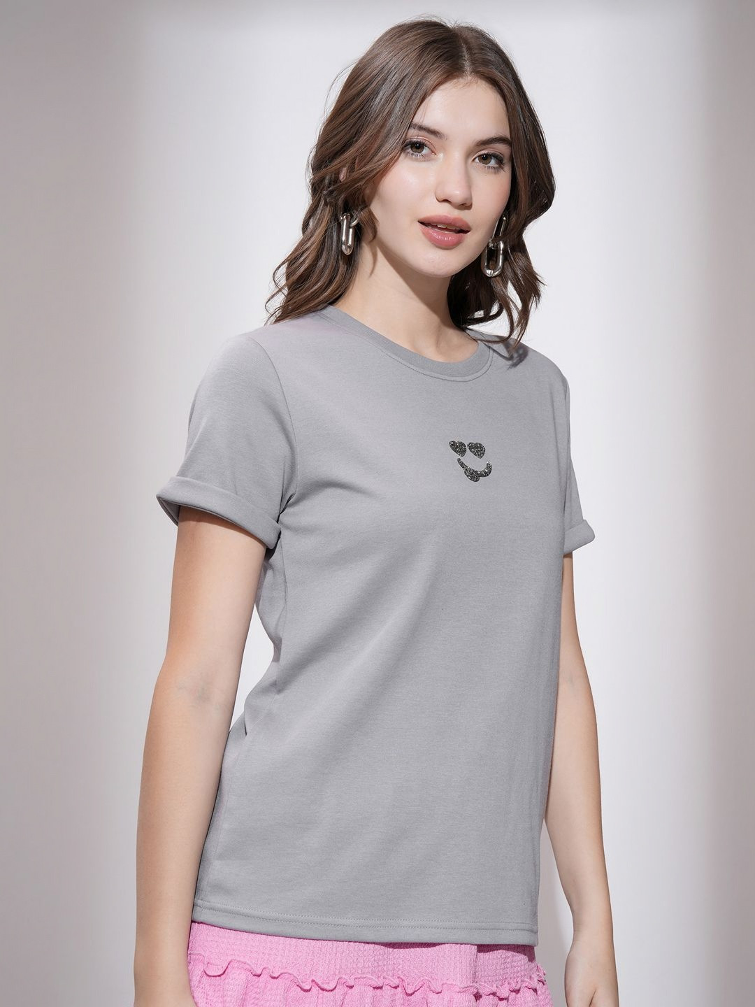 

Tokyo Talkies Women T-shirt, Grey