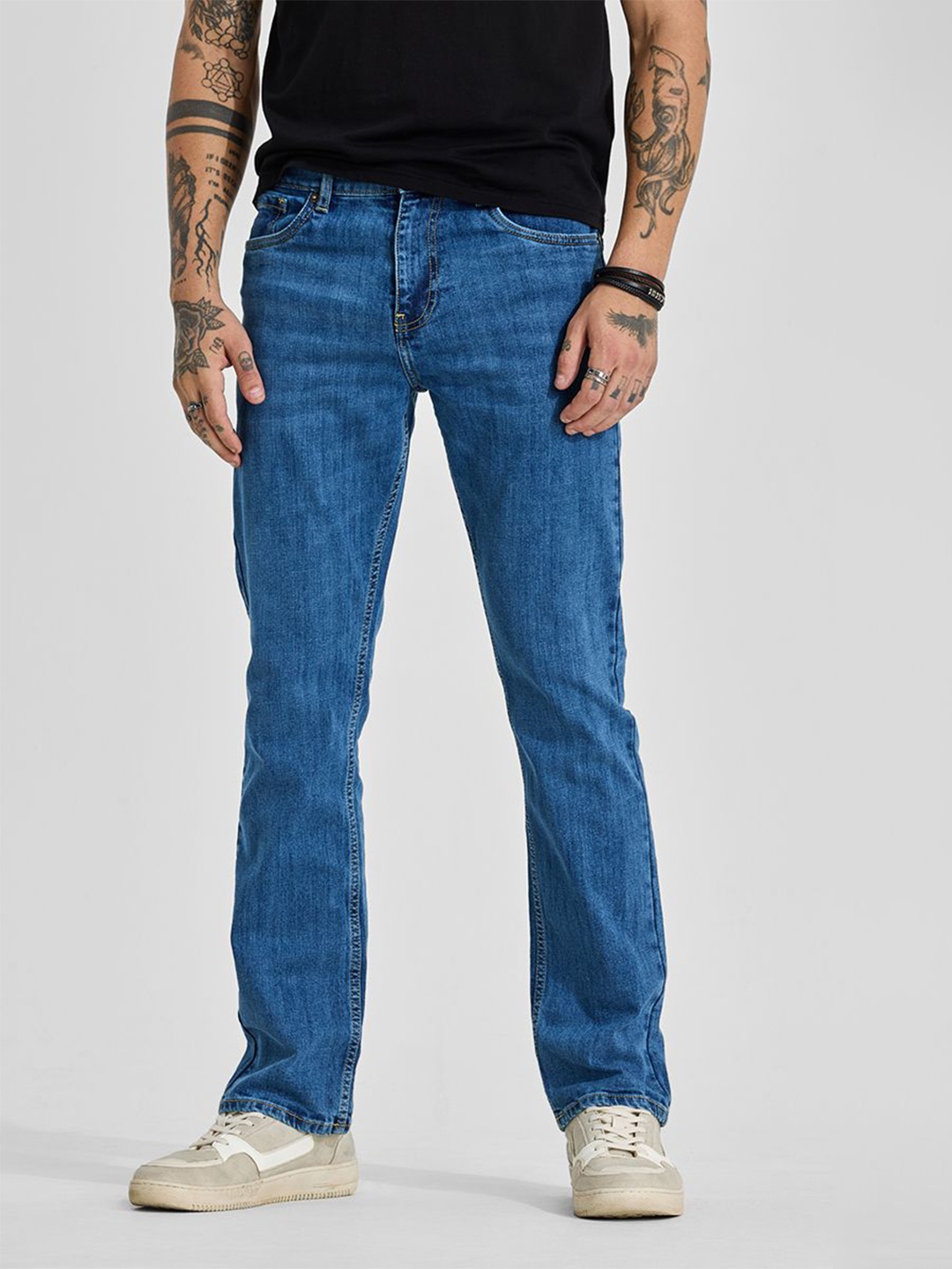

Snitch Men Navy Blue Mid-Rise Straight Fit Jeans