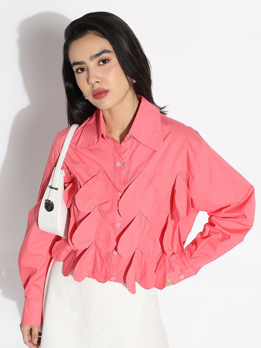 

SHOWOFF Women Comfort Opaque Casual Shirt, Pink