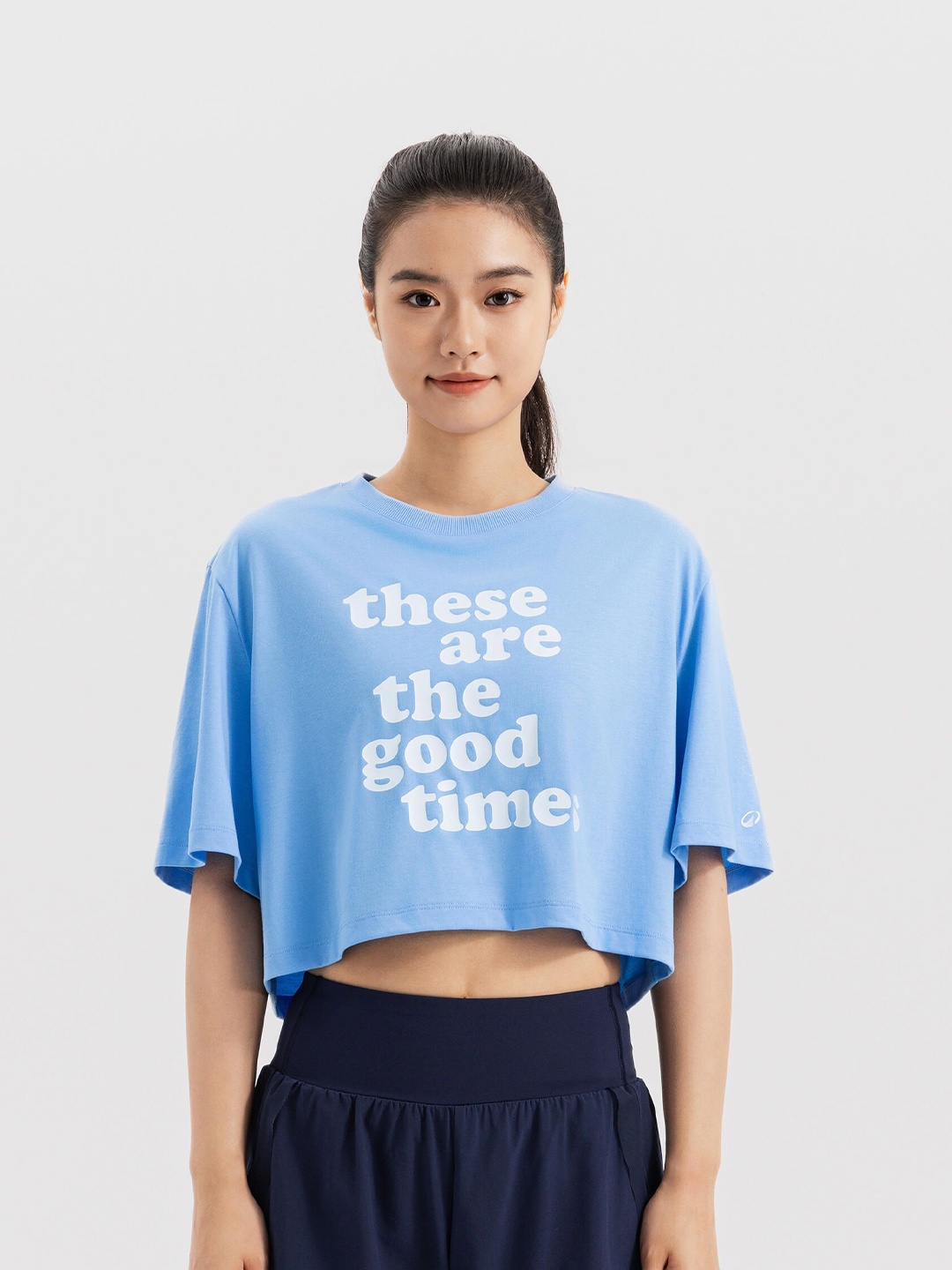 

Domyos By Decathlon Cropped T-Shirt, Blue
