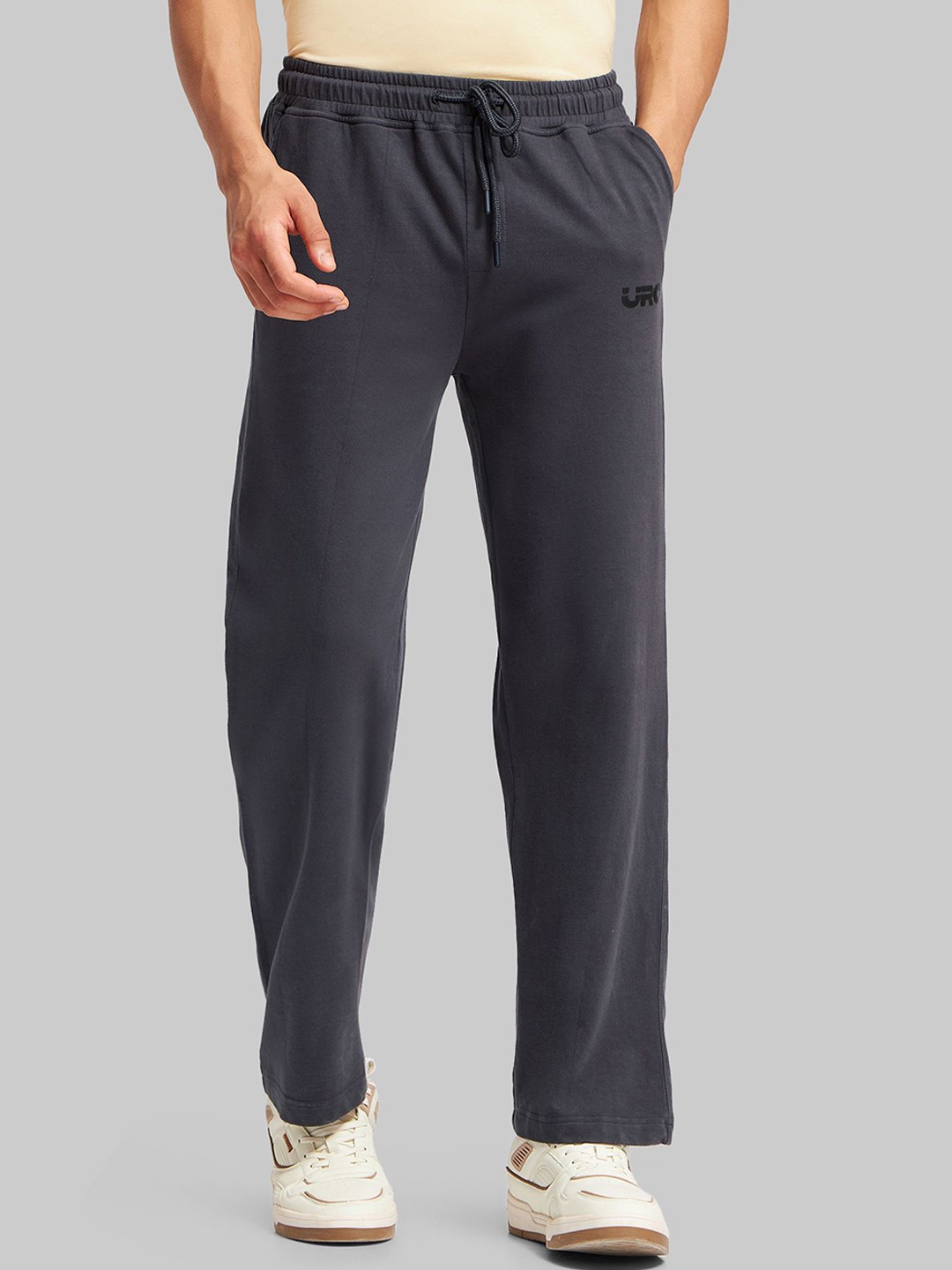

Underrated Club Men Pure Cotton Regular Fit Trackpant, Grey