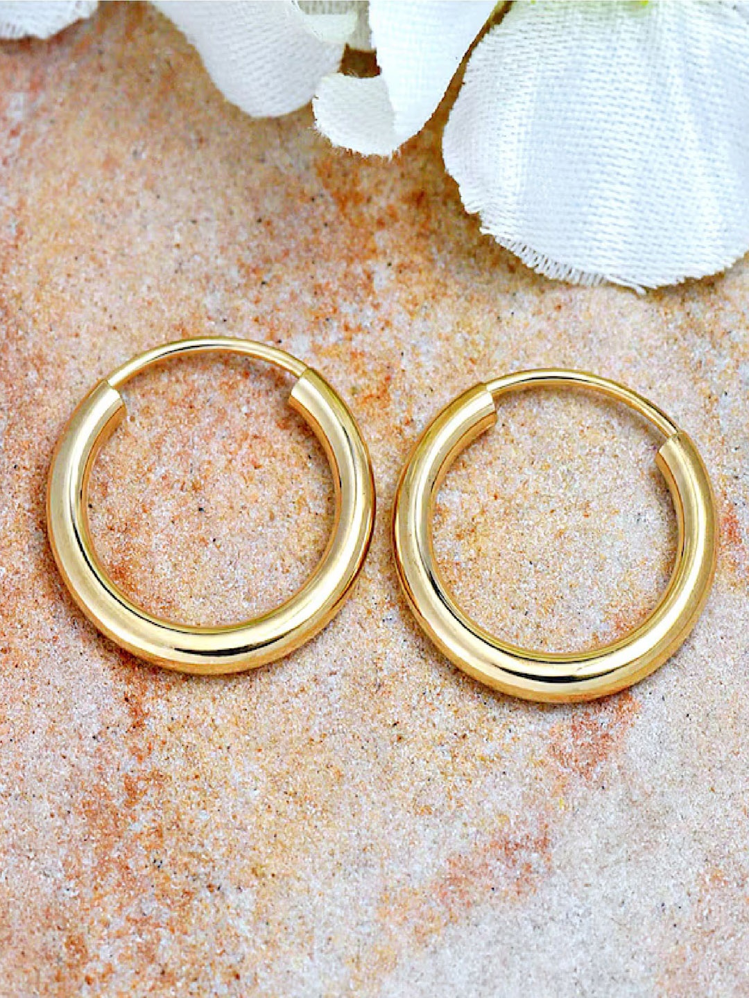 

Crazy Fashion Stainless Steel Circular Hoop Earrings, Gold
