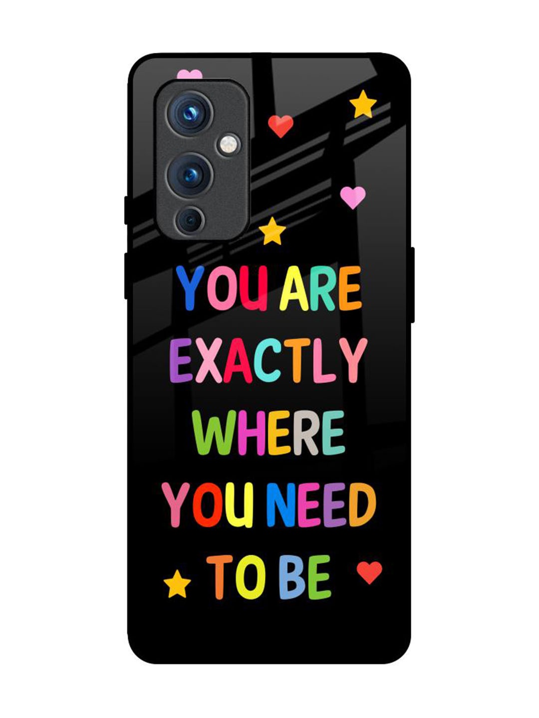 

QRIOH Typography Printed OnePlus 9 Back Case Mobile Accessories, Black