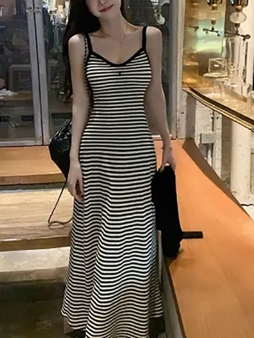 

DressBerry Striped A-Line Midi Dress, Multi