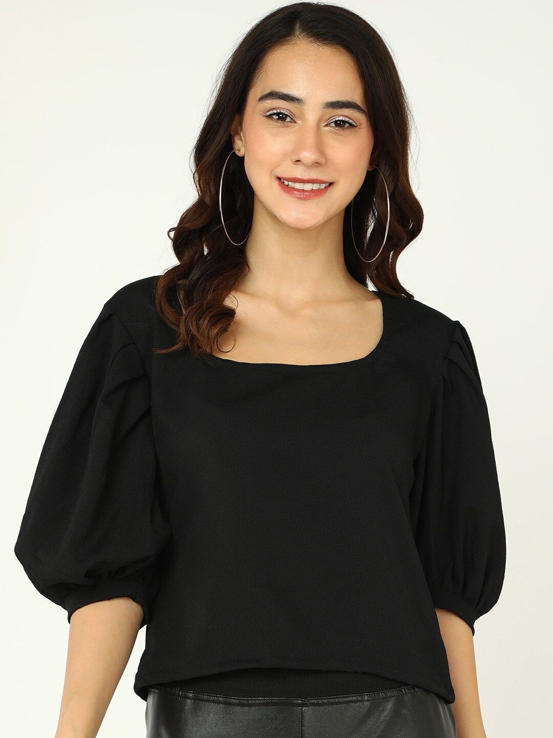 

DressBerry Extended Sleeves Top, Black