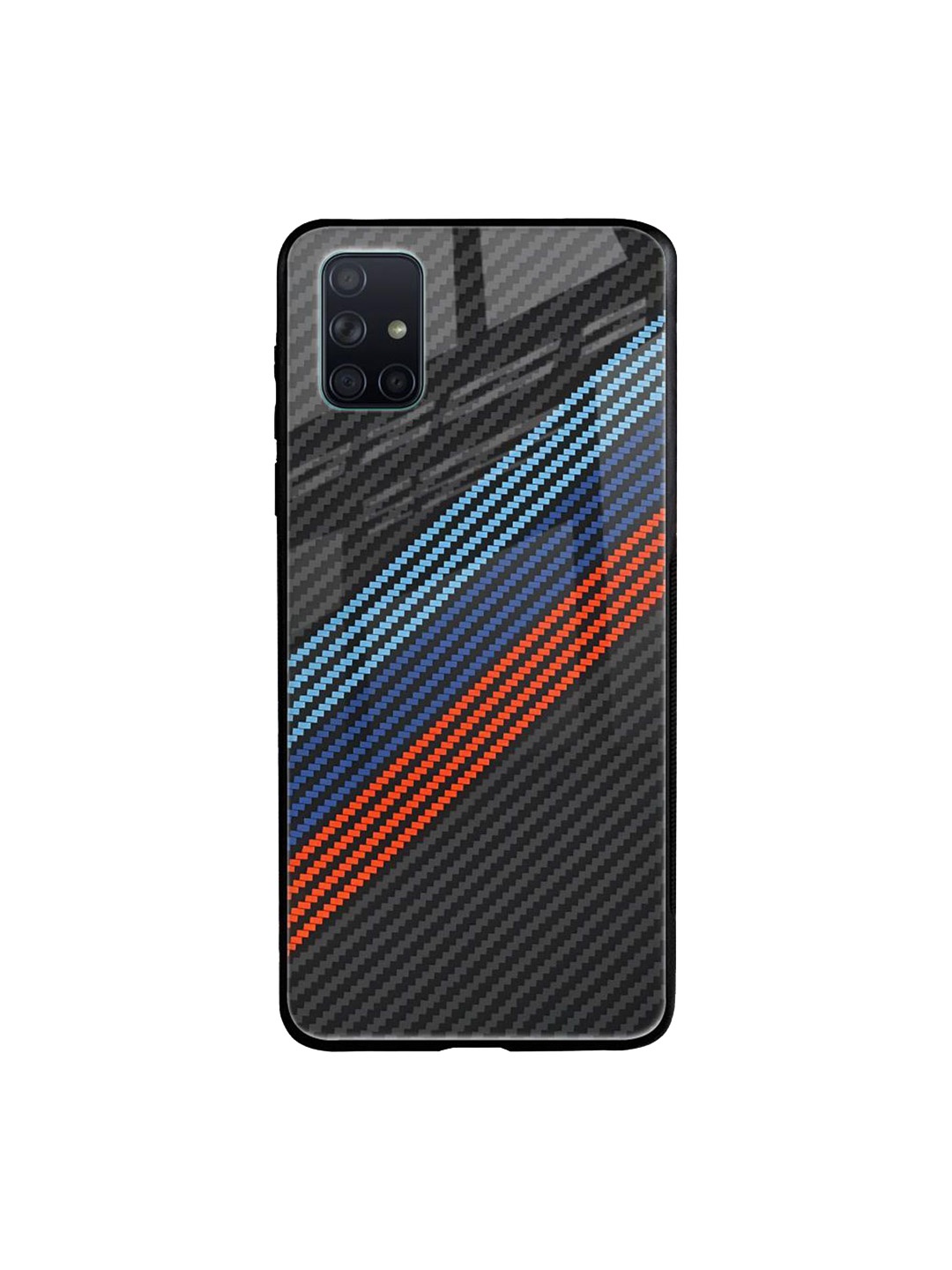 

QRIOH Abstract Printed Samsung Galaxy A71 Back Case Mobile Accessories, Black