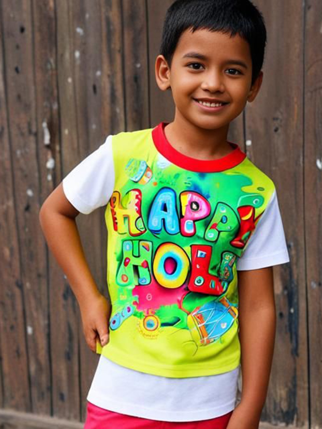 

The Magic Wand Kids Printed Pockets T-shirt, Yellow