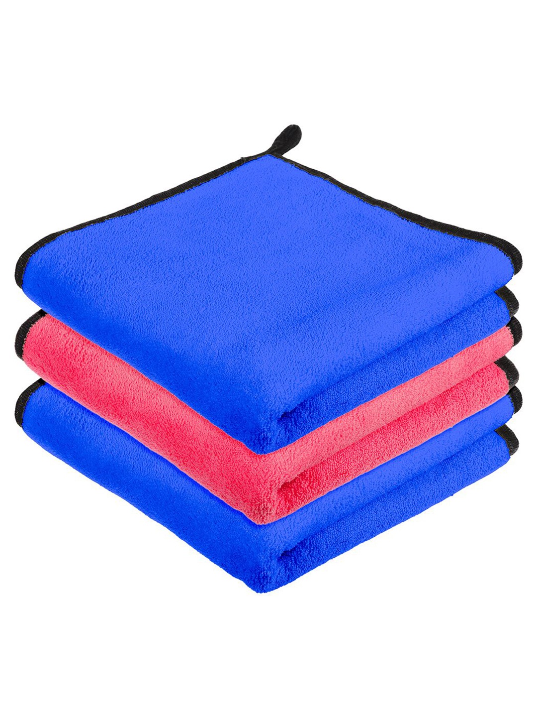 

Kuber Industries Pack Of 3 Blue & Pink 400 GSM Microfiber Cleaning Cloth
