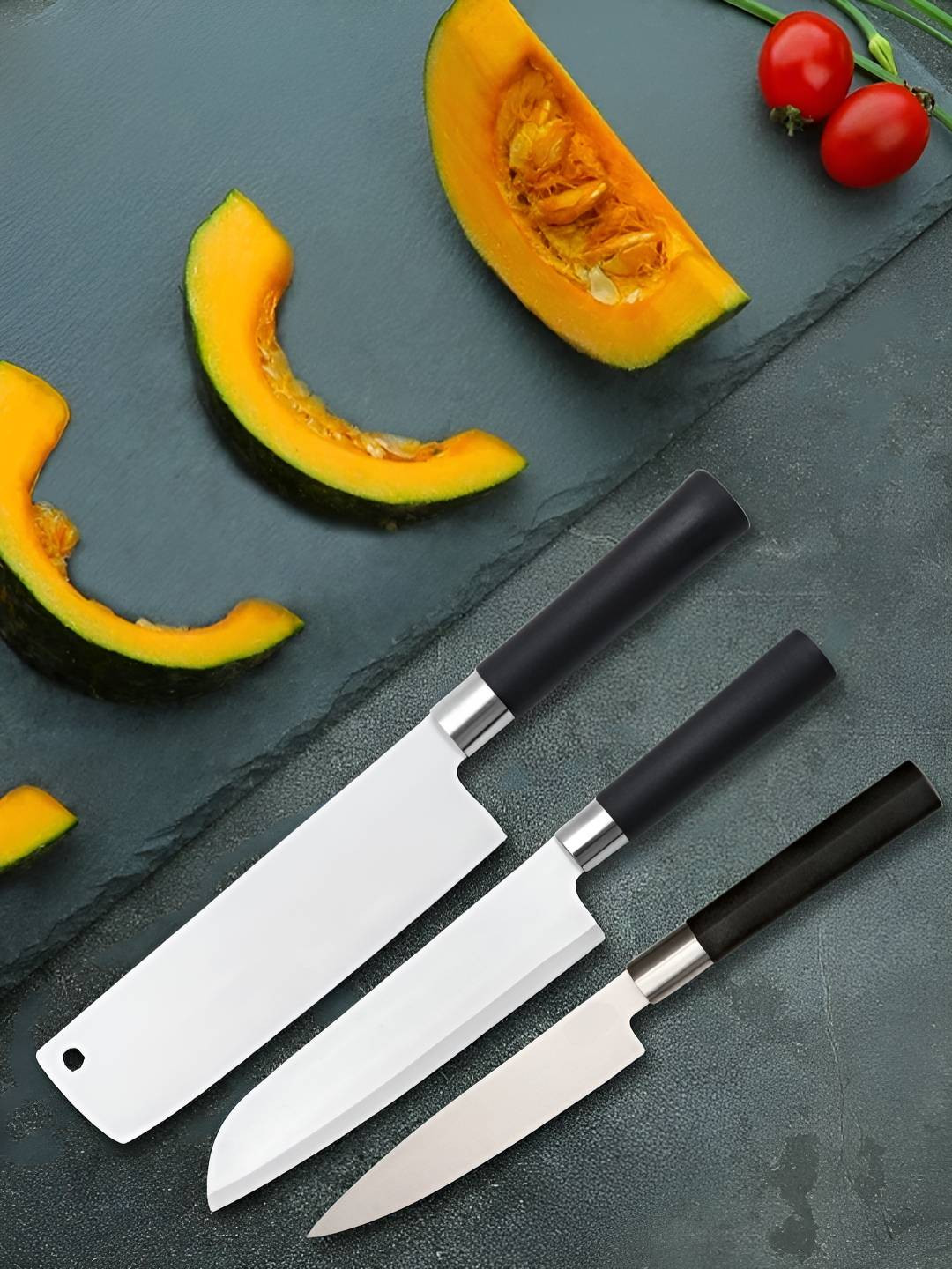 

MACHADO 3 Pieces Silver-Toned Stainless Steel Knife