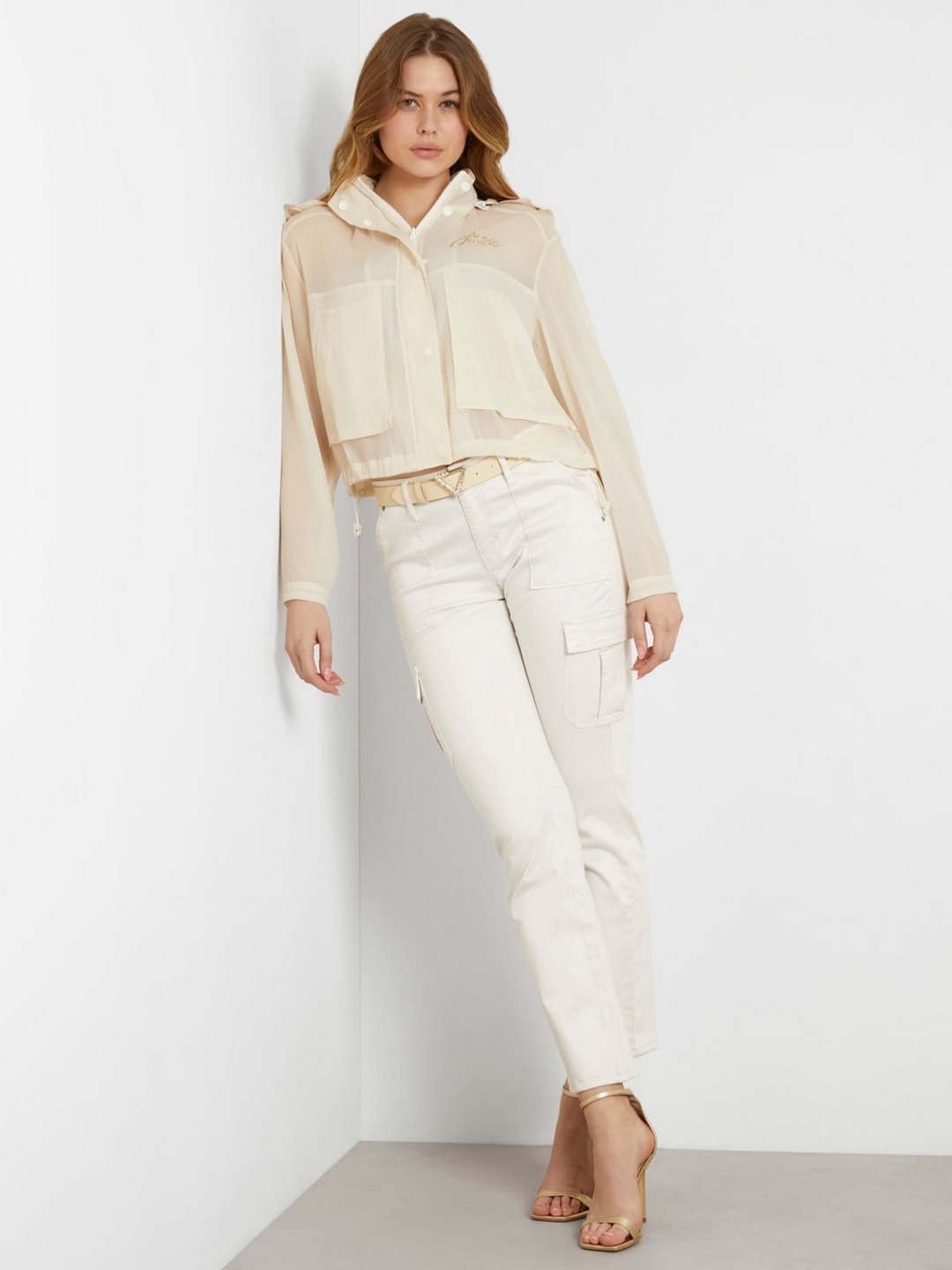 

GUESS Women Denim Jacket, Beige