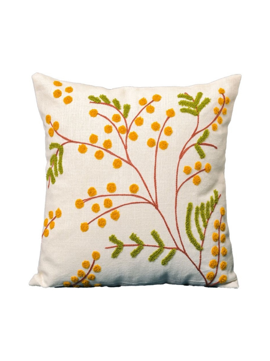 

ABSTRACT INDIA Yellow & Green Embroidered Square Cushion Covers
