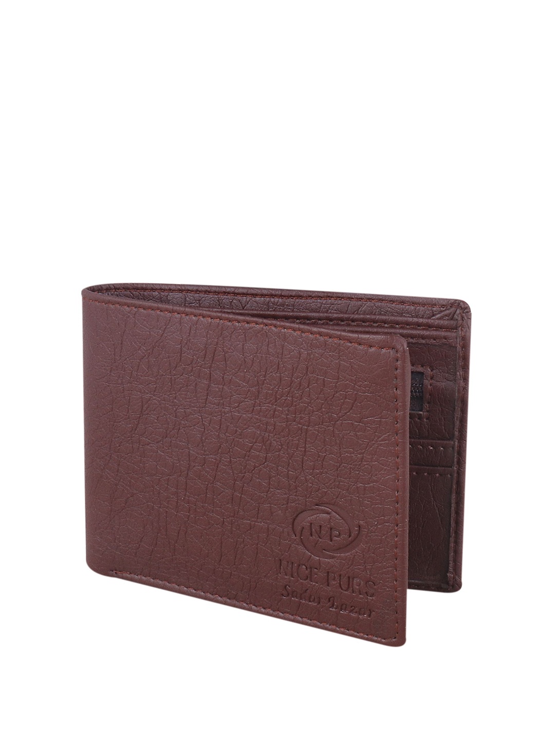 

NICE PURSE Men Leather Two Fold Wallet, Tan
