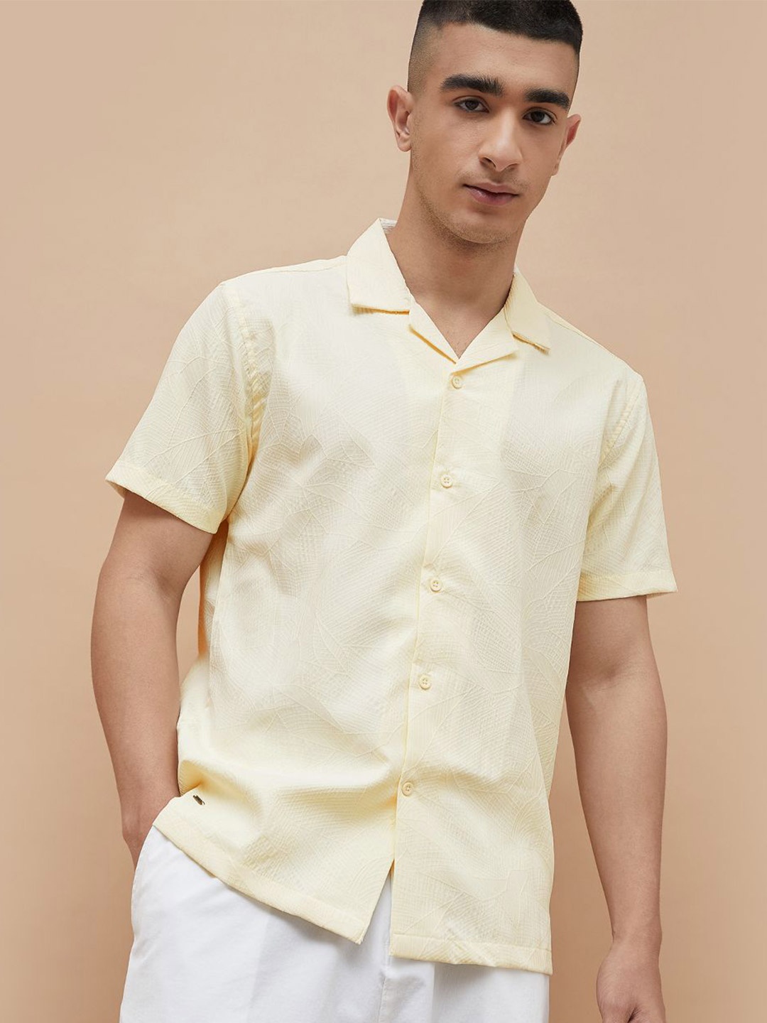 

Forca Men Opaque Striped Casual Shirt, Off white