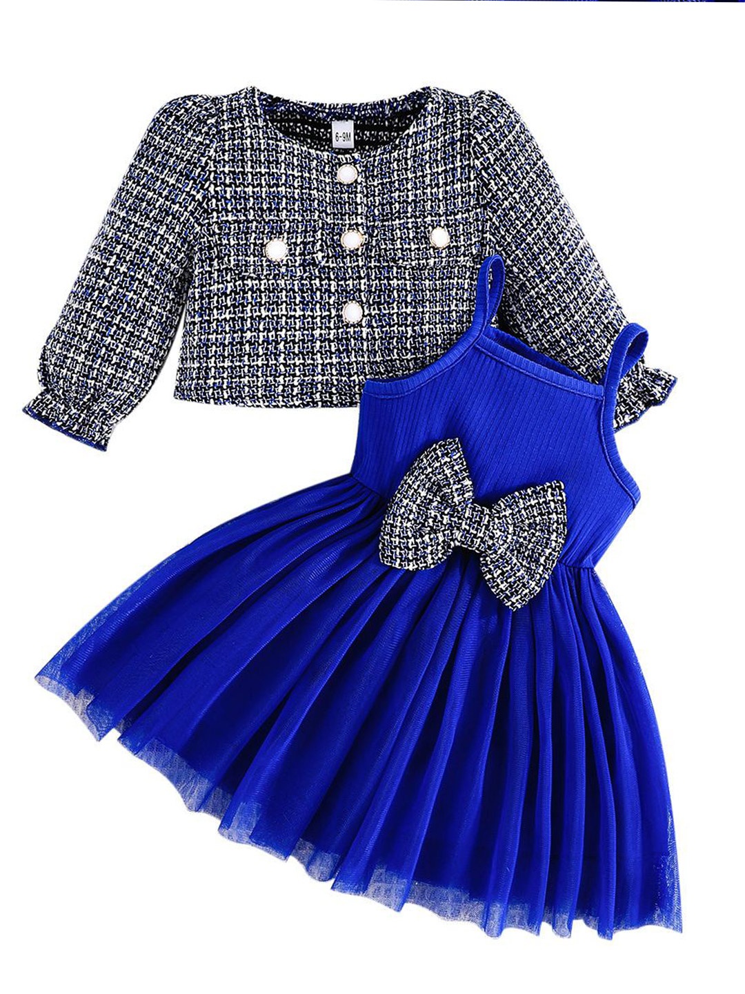 

StyleCast x Revolte Checked A-Line Dress, Blue