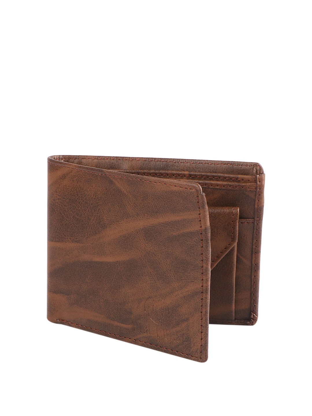 

NICE PURSE Men Leather Two Fold Wallet, Brown