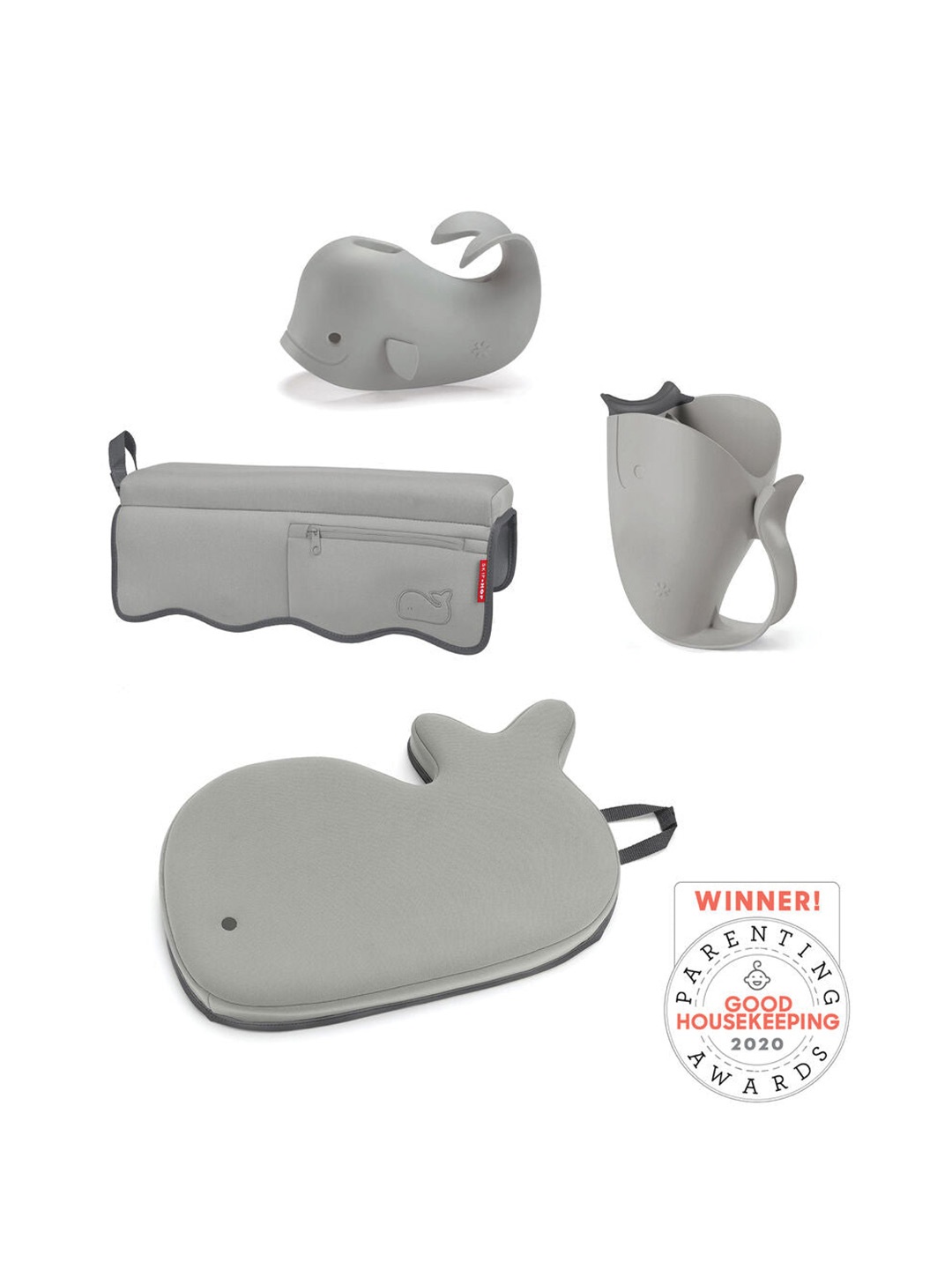 

Skip Hop Set Of 4 Moby Bathtime Essentials - Grey