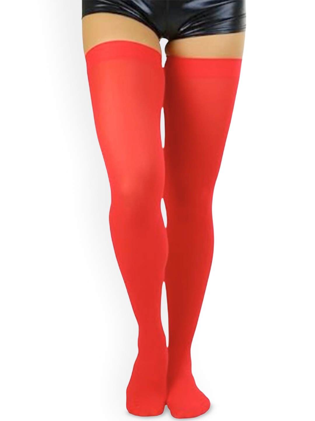 

NESKA MODA High Thigh Sheer Breathable Stockings, Red